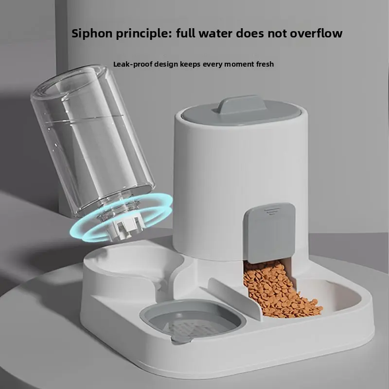 Pet integrated cat automatic feeding water feeder dog bowl cat basin two-in-one water dispenser cat bowl pet supplies Drinking Water Bowl Animal Water Bowl