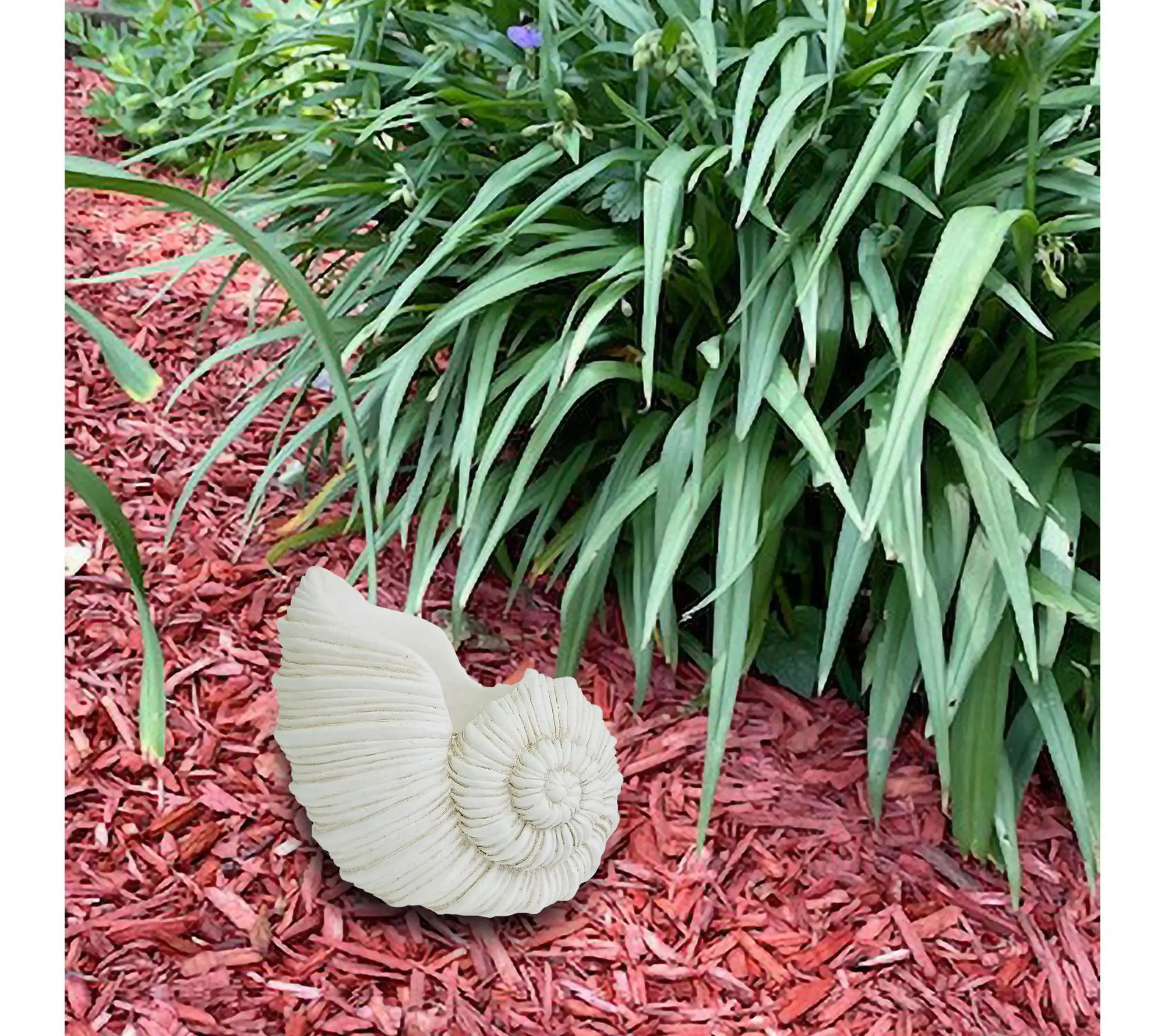 Santa's Workshop Inc 7" Cement Nautilus Shell Planter