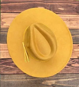 Blank Suede Wide Brim Hats