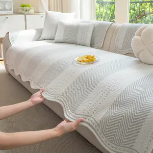 Simple Cool Sofa Cushion, Anti-Slip Breathable, Pet-Friendly, All-Season Home Decor, Reusable Sofa Pad