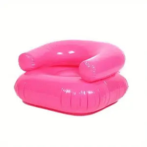 High Quality Transparent Inflatable Sofa, PVC Portable Lounger Couch for Outdoor Camping, Picnic, Backyard, Lawn and Beach Relaxation, Durable Thickened Air Chair for Family Parties, Park and Travel, No Power Needed, No Power Required, Transparent Design