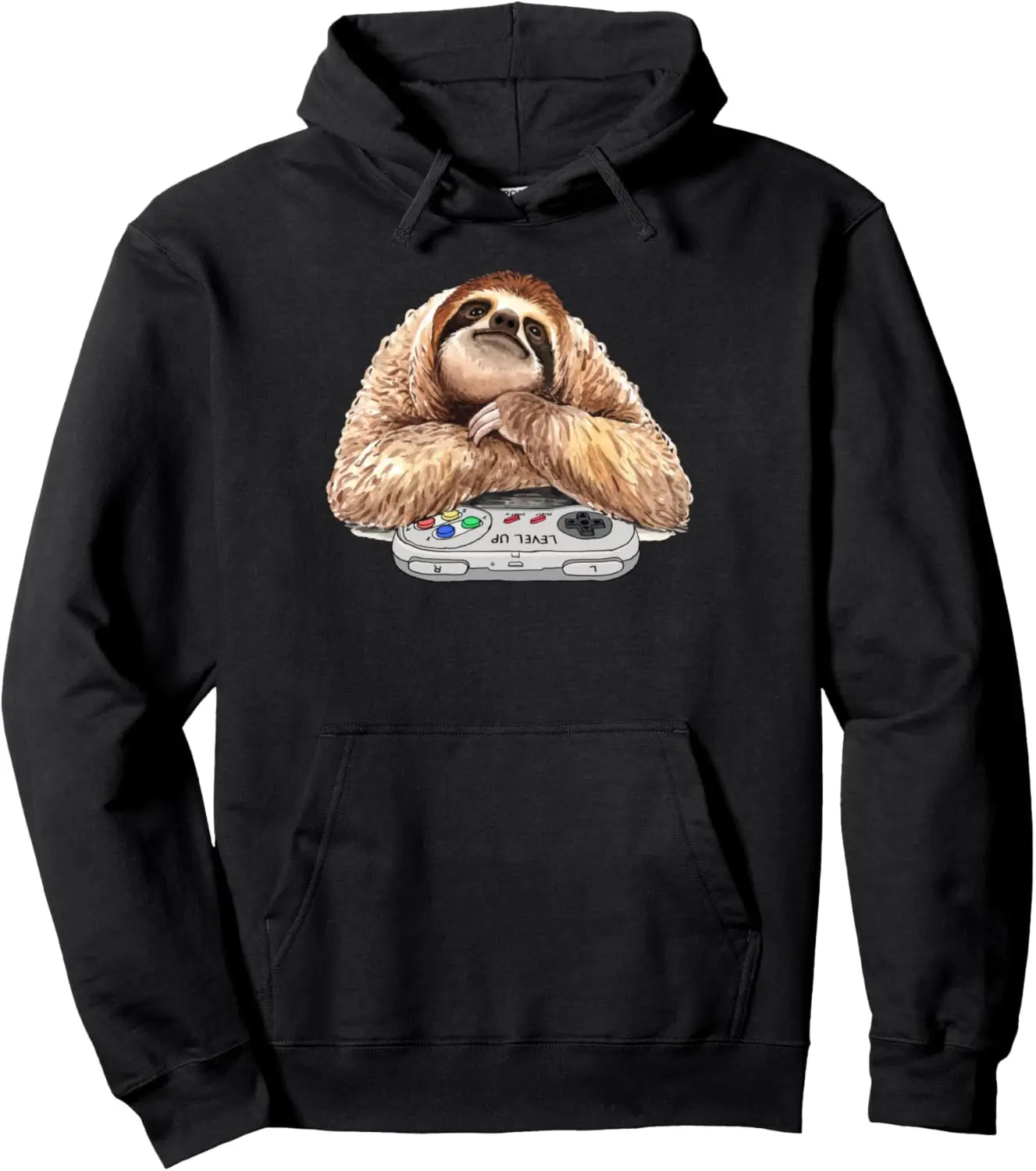 Funny Sloths Playing Video Game Wildlife Animal Sloth Gamers Pullover Hoodie
