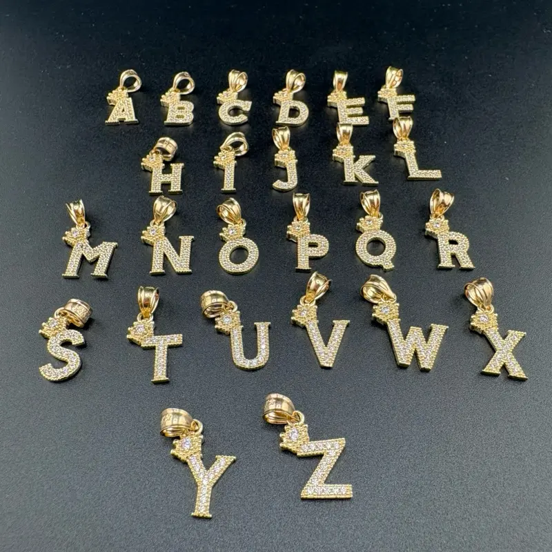 14k Gold A-Z Letter Pendants - Dainty Personalized Jewelry for Layering or Gifting