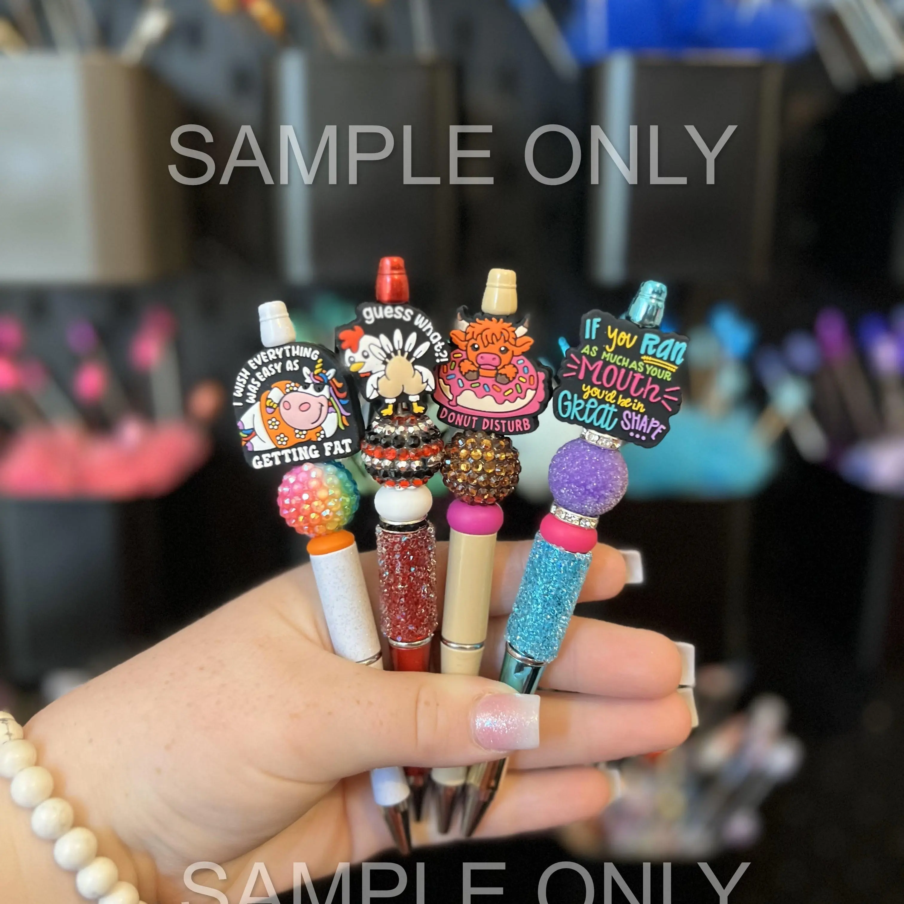 CHOOSE ON LIVE- beaded pens, bow pens, and focal only option.