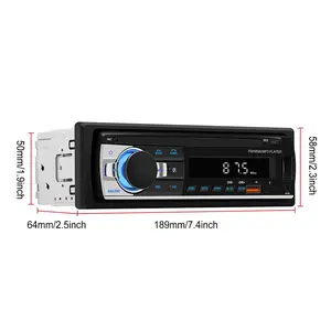 1 Din Bluetooth Car Stereo FM Radio MP3 Player USB SD AUX In Dash channel Audio amplifier Music Player