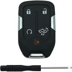 Replacement Keyless Entry Remote Key Fob Shell Case for 2022 2021 2020 2019 Chevy Silverado and GMC Sierra 1500 2500HD 3500HD Car Key Fob Cover (5 Button-C)