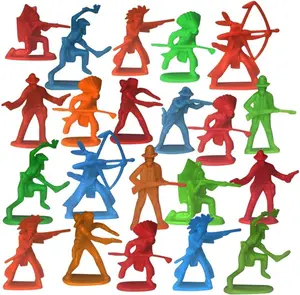 Cowboy & Indian Action Figurines Assortment, Bulk Pack of 144, Assorted Colors Little Plastic Figures in Assorted Poses, Cool Cupcake Toppers, Goodie Bag Fillers & Party Favors for Kids