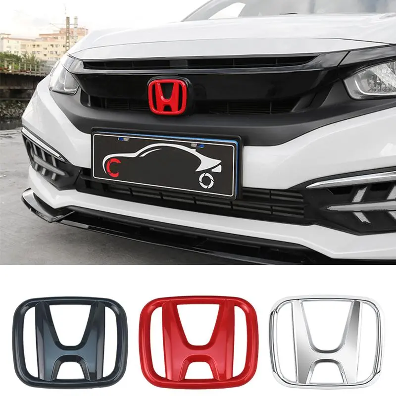 hot for Honda CR-V STEPWGN Civic Car Front Rear Badge Sticker  Accord City XR-V Envix ODYSSEY VEZEL Fit Auto Hood Grille Emblem