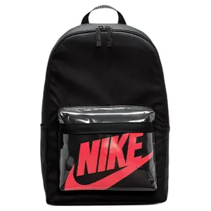 Nike Heritage 2.0 Logo Backpack with Zipper Closure in Polyester for Men and Women in Black and Red