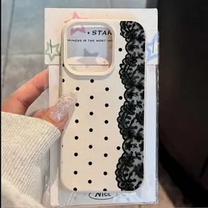 For iPhone 17 Pro Max Air 16E 15 14 13 12 11 Case Black Lace Shockproof Phone Cover For iPhone XS Max XR X XS 16 Plus Soft Funda