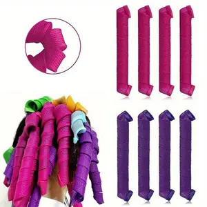 18Pcs DIY Hair Roller Circle Rotary Spiral Tools with Hooks, Hot-free Heatless Spiral Curlers, Hair Rollers Wave