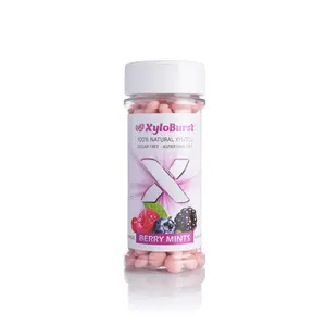 XyloBurst Berry Xylitol Mints - Sugar-Free Peppermint Mints with 100% Xylitol for Oral Health - 0.5g per Mint - 6-8g Daily for Better Dental Care