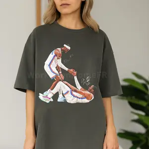 Vinatge SGA x Jalen Williams Comfort Colors Basketball Women 90s Style Shirt, Gift for Fans