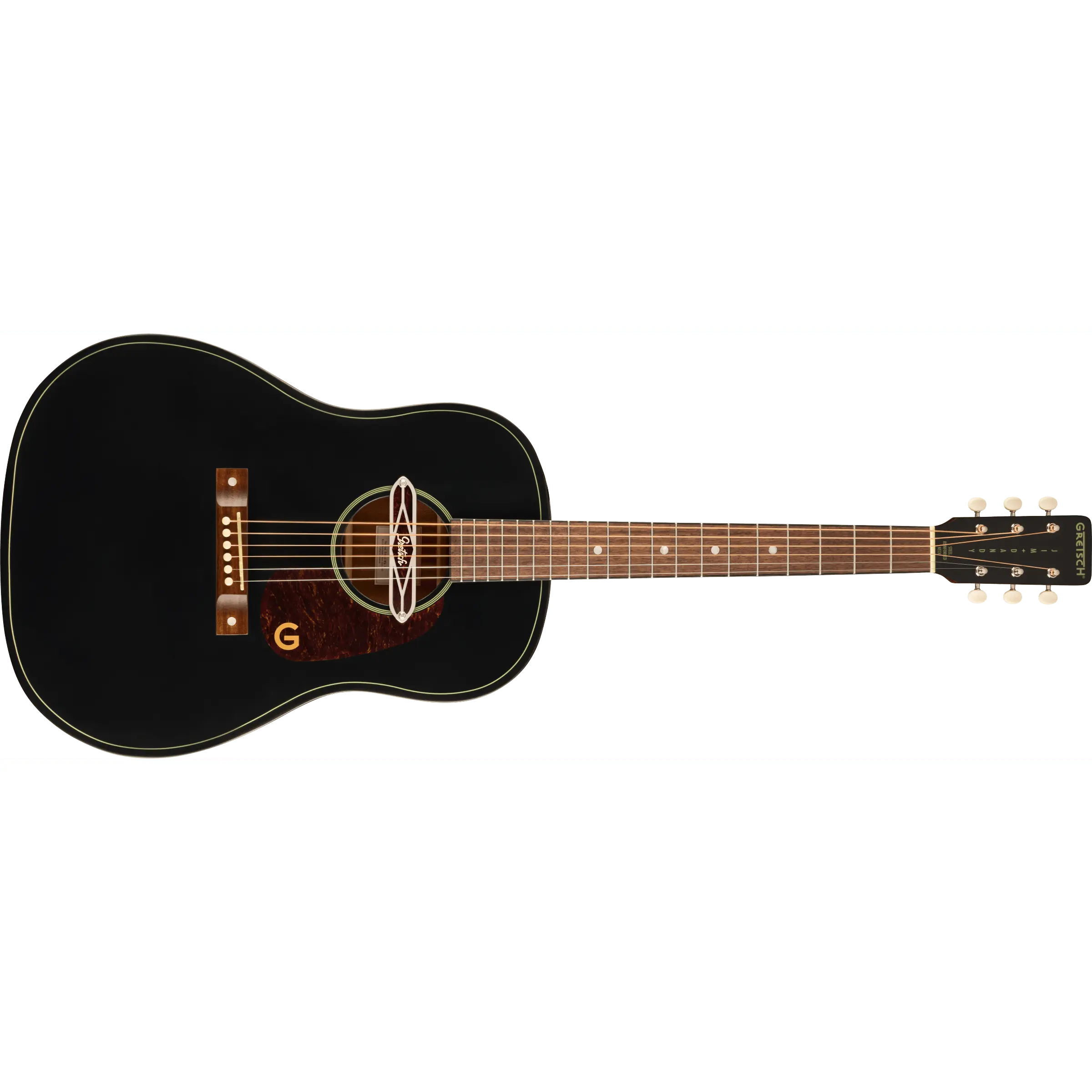 Gretsch Deltoluxe Dreadnought, Walnut Fingerboard, Tortoiseshell Pickguard, Black Top