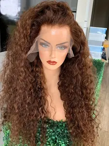 Ultra-Soft 26 Inch Lace Front Wig, Curly Deep Synthetic Hair, Pre-Beled, No Bangs, All Seasons, Long Wigs