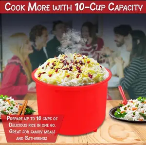 10-Cup BPA-Free Microwave Rice Cooker – Fast, Even Cooking & Perfect Steamed Rice Every Time