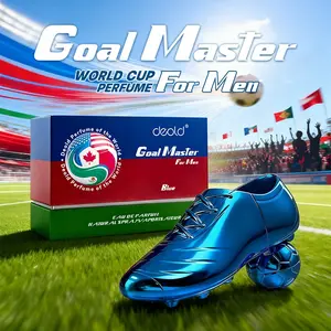 Blue World Football Shoes Men's Perfume EDP Spray in Elegant Gift Box, 100ML, Long-Lasting Aquatic Woody Scent, Ideal for Dates, Work, Special Occasions, Perfect Gift