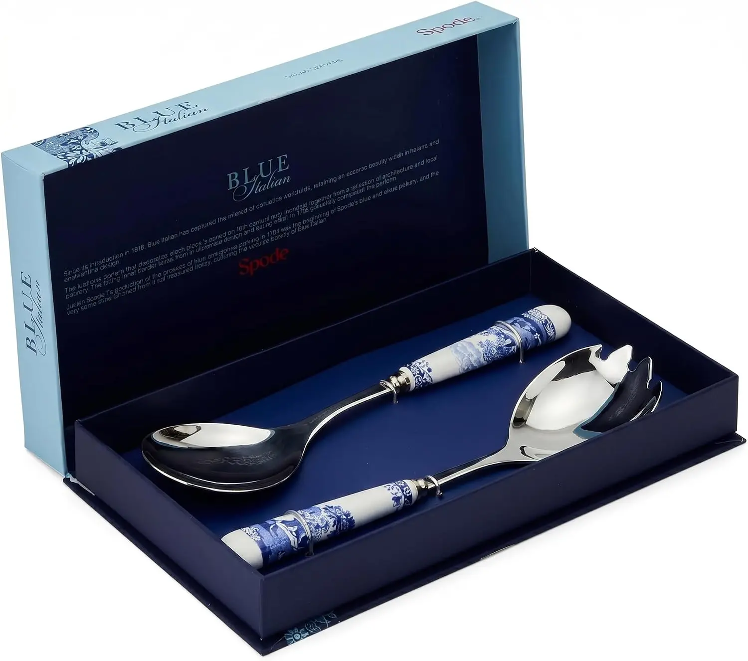 Spode Authentic Spode Design Blue Italian Heritage Tableware Set with Elegant Blue and White Pattern