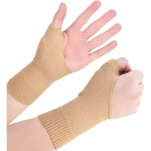 YHOUMEW Wrist Thumb Compression Arthritis Gloves(1 Pair),Breathable Wrist Support Brace Wrist Sleeve with Gel Thumb Injury Pads,Comfortable Carpal Tunnel Sleeve for Hand Joint Relieve Pain