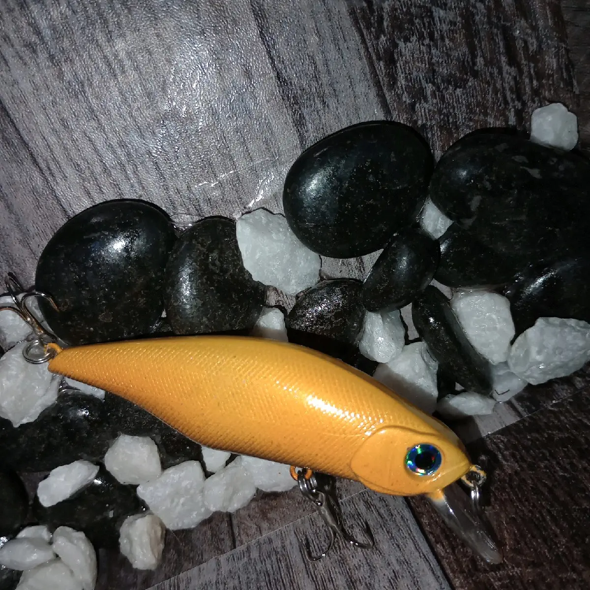 Orange and Black crank bait