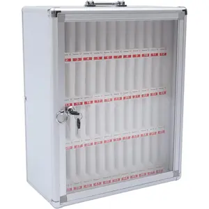 48 Slots Aluminum Alloy Cell Phone Lock Box, Cell Phone Locker for Classroom, Cell Phones Storage Cabinet Freestanding/Wall-Mounted with a Locked, Can be Carried by Hand (48 Slots)