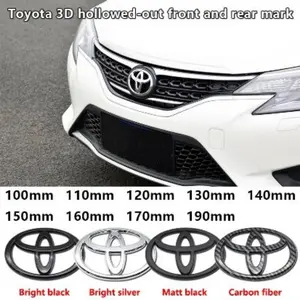 1Pcs 3D ABS Toyota Logo Car Hood Front Bonnet Grill Emblem Rear Trunk Badge Sticker Car Decals Auto Accessories For Toyota Chr rav4 Yaris prius Prado avensis Corolla Camry
