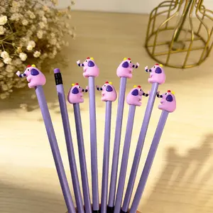 15/25pcs Creative and Cute Purple Elephant - themed Wooden Pencils. Campus - designed Elephant - series Pencils for the Back - to - School Season, Creative Gifts with Random Colors