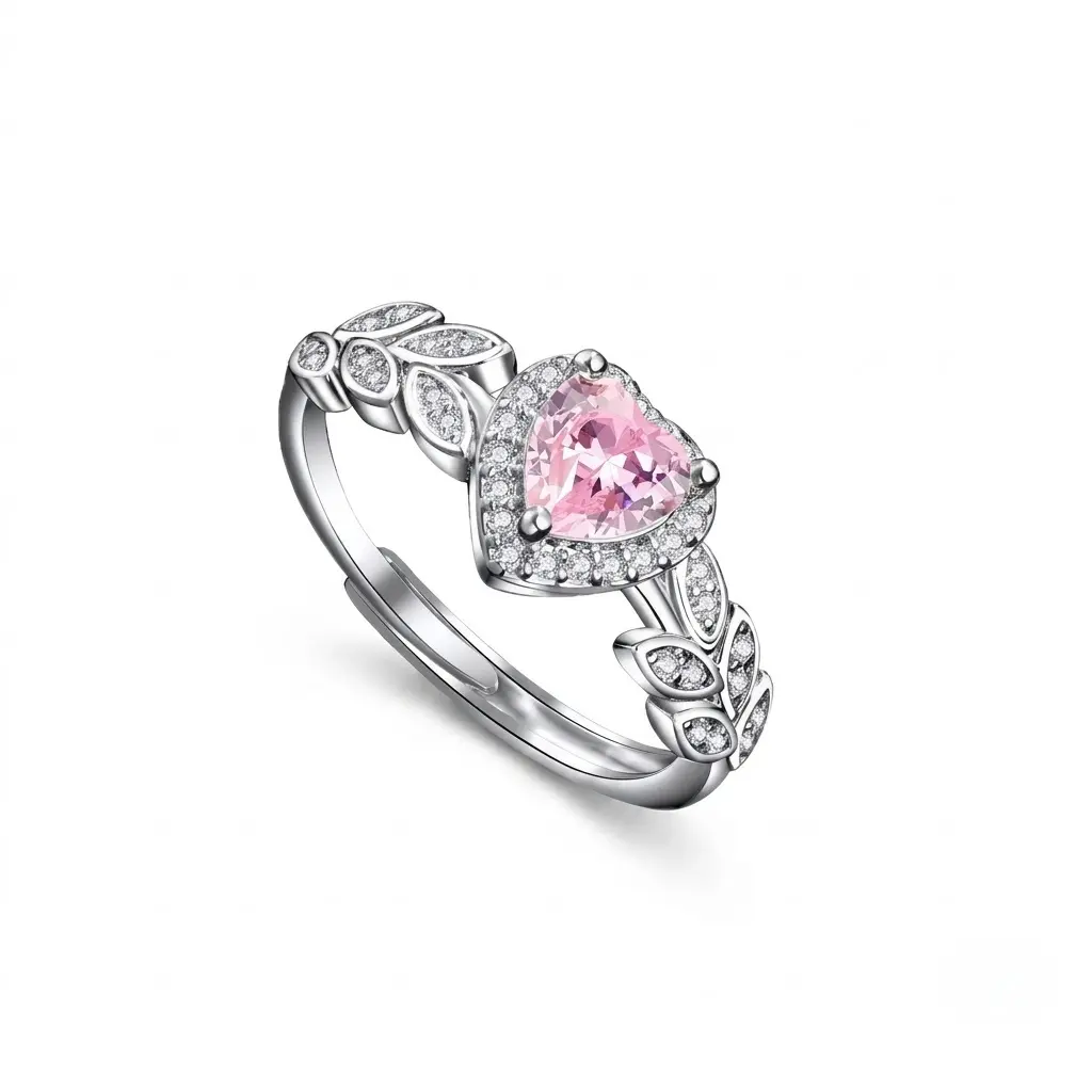 Romantic Heart-Shaped Ring, Proposal VowsEngagement Ring Luxury High-End Gift for Her Holiday Gift