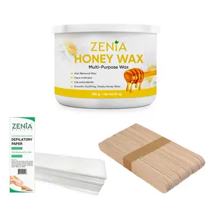 (3pc Bundle Pack) Zenia Honey Wax 14oz + Applicators + Waxing Strips (3pc Bundle Pack) Zenia Honey Wax 14oz + Applicators + Waxing Strips