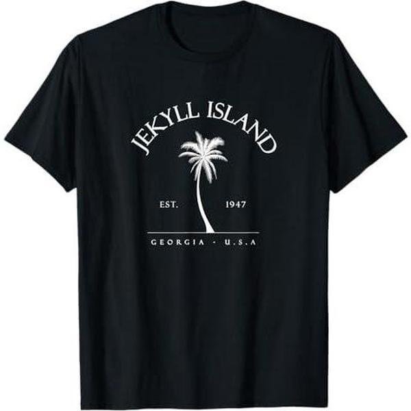 Jekyll Island 1947 Palm Tree Swimming Scuba Novelty Gift GA T-Shirt