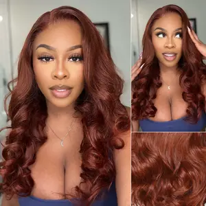 【UPGRADED】Bye bye knots Wig 2.0 lynee&Sara Same Wig Nadula Reddish Brown Body Wave 7x5 Lace Glueless Wig Pre-Cut Lace Pre-Bleached Knots Summervibes TikTokShopStockUp