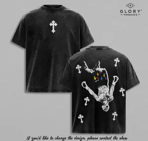 Upside Down Cross - Human Falling Cross Vintage Washed T-Shirt / Tank Top / Hoodie, Jesus Apparel Christian Gothic Church Outfit, Jesus Tees Heavyweight Streetwear Gym Pump Cover