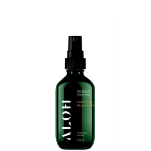Sanitizing Hand Mist Sweet Orange Bergamot & Aloe | 70% Alcohol Hydrating Hand Sanitizer Spray with Essential Oil for Kids & Adults | 2oz Trave