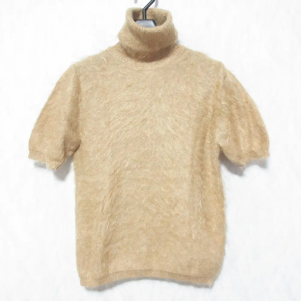 Pre-owned Celine Wool Small Leather Goods Mohair Short Sleeve Turtleneck Sweater