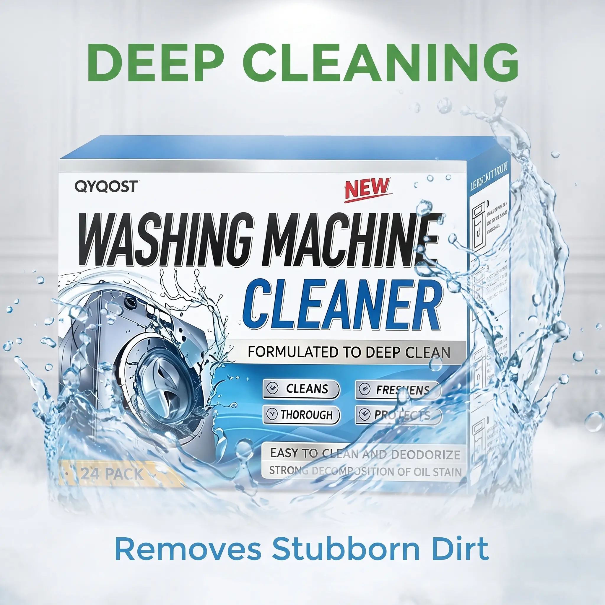 Washing Machine Cleaner Tablets, Deep Cleaning Laundry Washer Cleaner, Remove Odor & Dirt, Freshen Washer Drum, Multiple Options Available