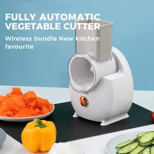 Electric Vegetable Slicer Multifunctional Potato Carrot Cutter and Shredder Kitchen Round