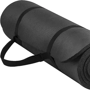 All Purpose 1/2-Inch Extra Thick High Density Anti-Tear Exercise Yoga Mat with Carrying Strap with Optional Yoga Blocks