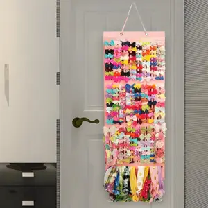 Wall-Mounted Hair Accessory Organizer Bag, Durable Hanging Storage Solution for Jewelry & Accessories, Perfect for Home Organization