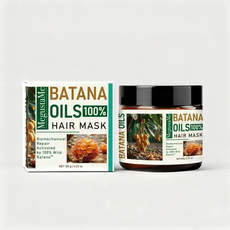 MegustaMe Batana Oil Hair Mask with Biomechanical Repair Strengthens & Smooths All Hair Types No Parabens Wild Batana 4.2 Fl Oz