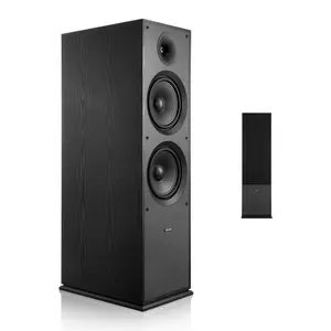VEVOR Floorstanding Speakers Pair, 3-Way, Floor-Standing Tower Speakers with 0.75 in 1 in Tweeter, Dual 5.25 in Woofers, 145W Peak Power, 70Hz-20kHz Frequency Response, MDF Enclosure, for Home AudioVEVOR Super Brand Day