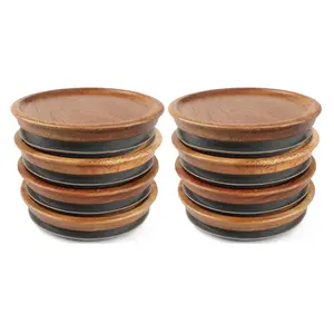 Regular Mouth Jar Lids,Wooden Jar Tops,Canning Lids with Airtight Silicone Seal for Regular Mouth Jars,8 Pack