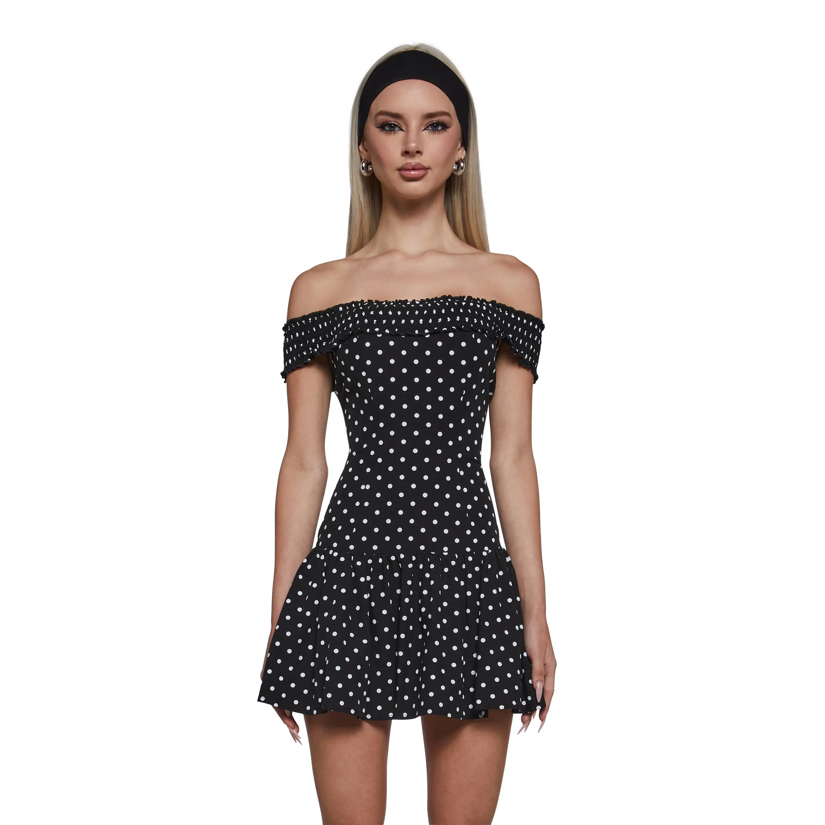 Audrey Polka Dot Dress - Black - TikTok Shop