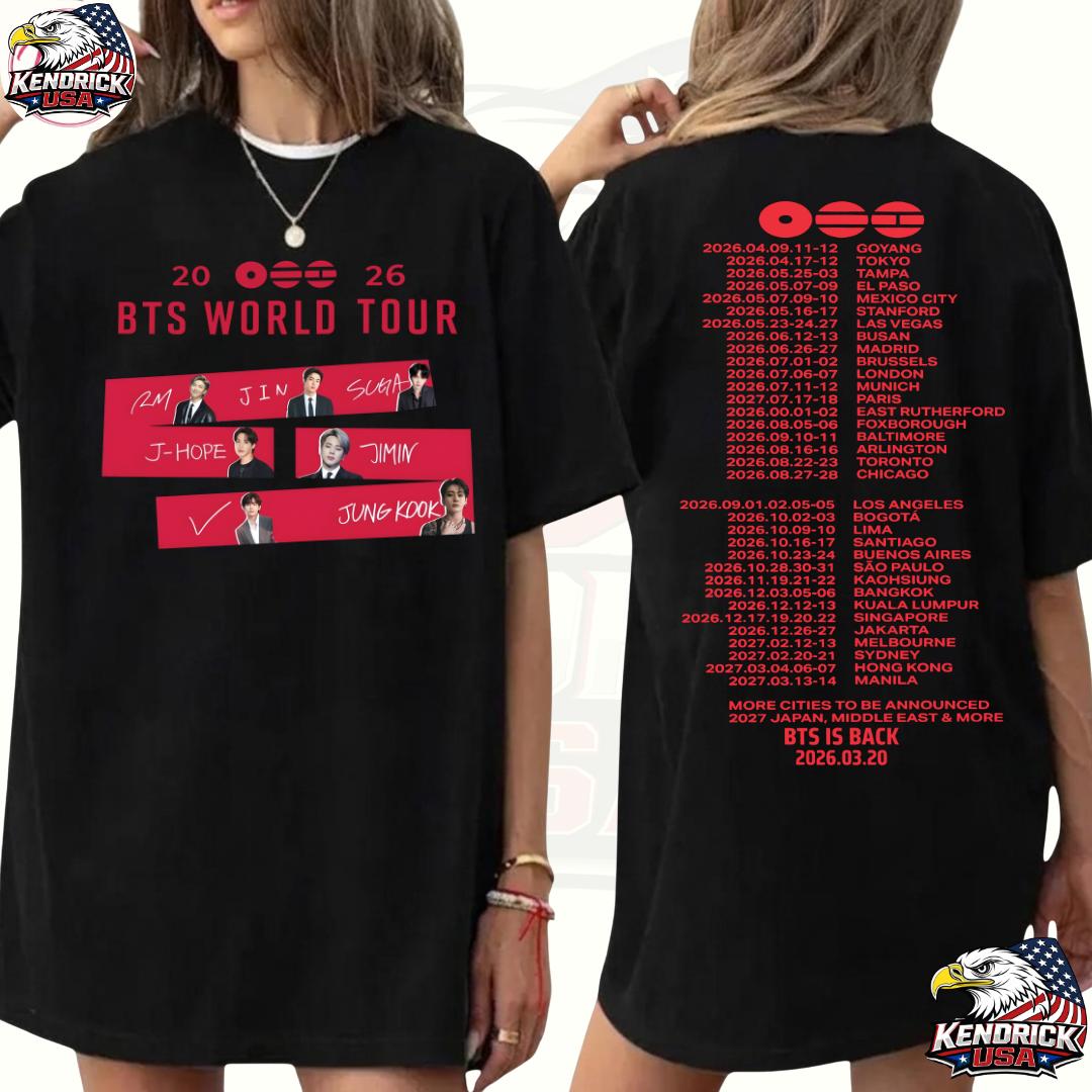 Limited Arirang Concert 2026 Shirt For Army, Kpop Boys Band World Tour 2026 Hoodie, The KPop Kings Comeback Sweater, Rm Jin Jungkook Suga Jimin V Gifts Shirt Gift For Fan