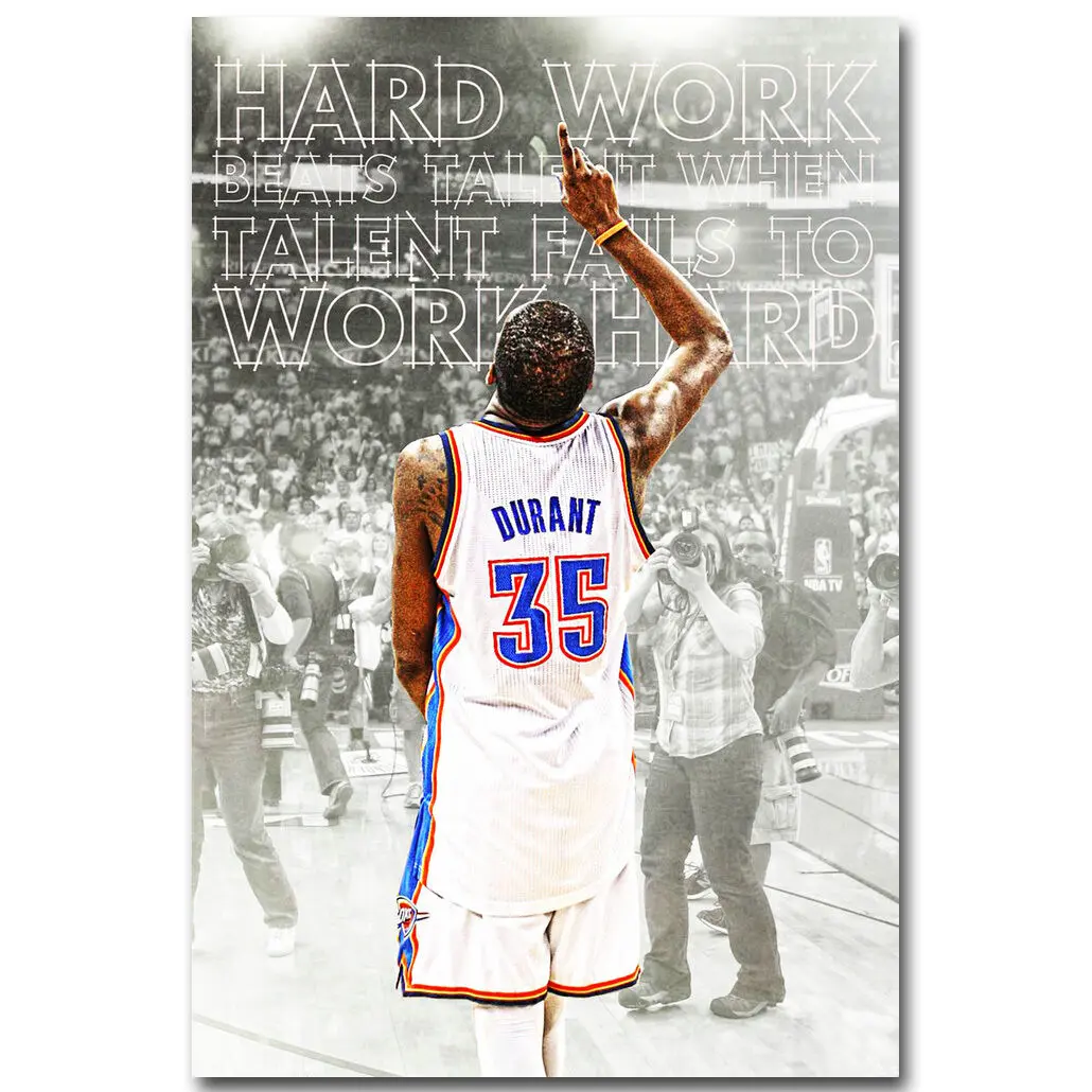 Kevin Durant Motivational Quote Basketball Poster