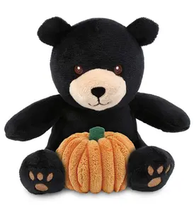 PLUSH PUMPKIN - 6" PLUSH - BLACK BEAR
