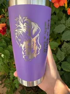 20oz Laser Engraved Tumbler | Wirehaired Pointing Griffon | Life is Better with a Griff | Custom Tumbler | Personalized