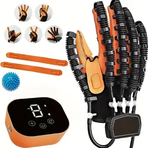 Rehabilitation Robot Gloves, Portable Electric Finger Exerciser for Arthritis Hemiplegia and Stroke Patient, Hand Movement Simulation, Mirror Mode, Hand Splint Finger Orthosis