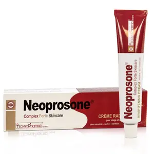 Neoprosone, Skin Brightening Cream | 1.7 Fl oz / 50 ml | Fade Dark Spots on: Face, Elbows, Knees, Body | with Alpha Arbutin, Lactic Acid, Castor Oil