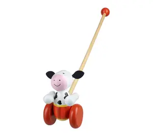 Orange Tree Toys Push Along Wooden Toy with Handle