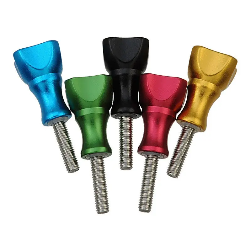 Fotodiox Pro GoTough Short Thumbscrew - 25mm Aluminum Bolt Knob with Stainless Screw (choose from 5 colors) for GoPro HERO 2-Prong Mounting System